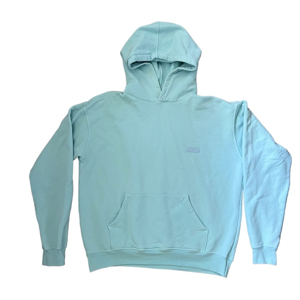 Set Active Oversized Heavyweight Hoodie Sweatshirt Light Turquoise Size Small - Picture 6 of 9
